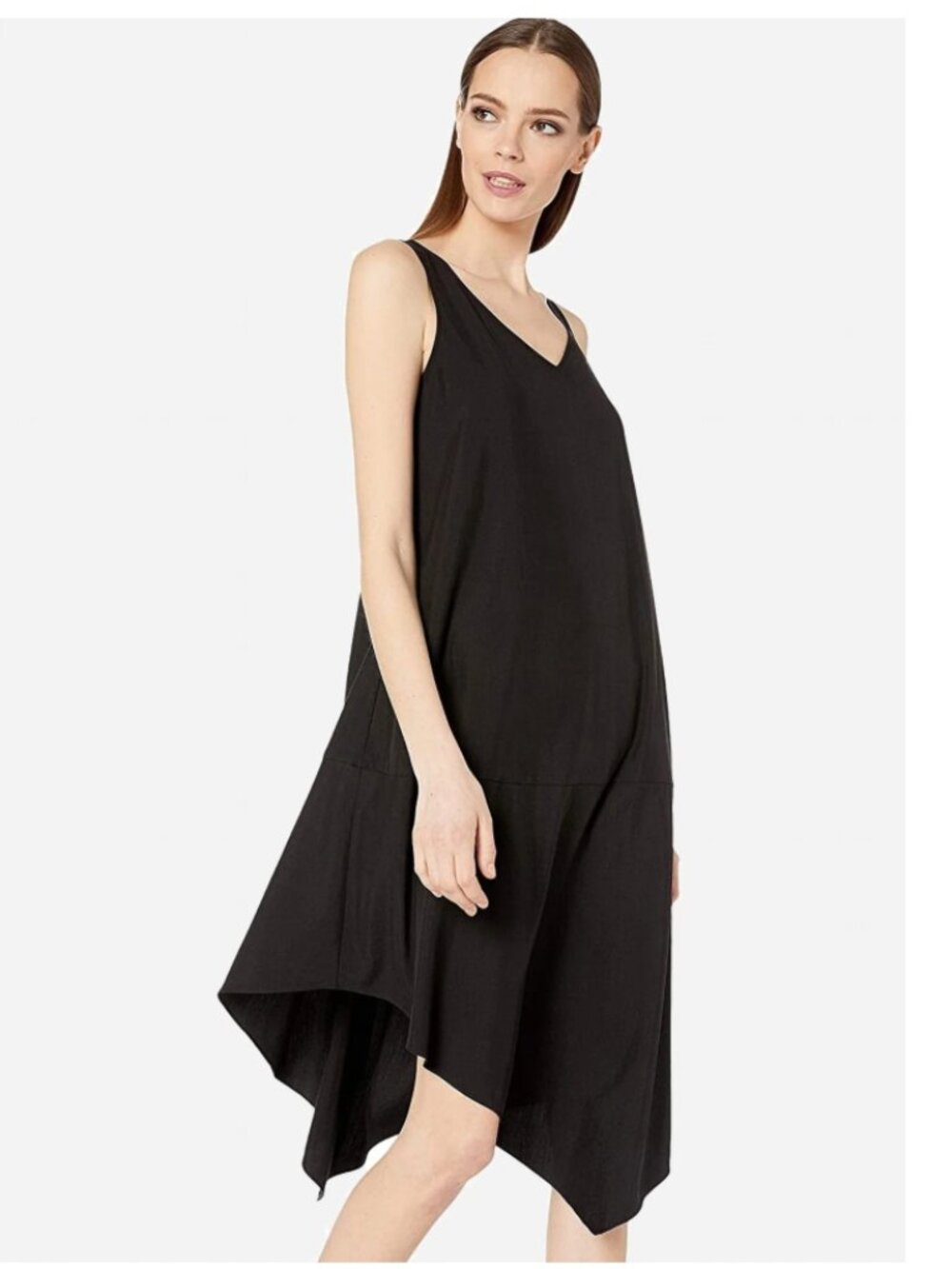 Eileen Fisher Asymmetrical Hem Dress, M